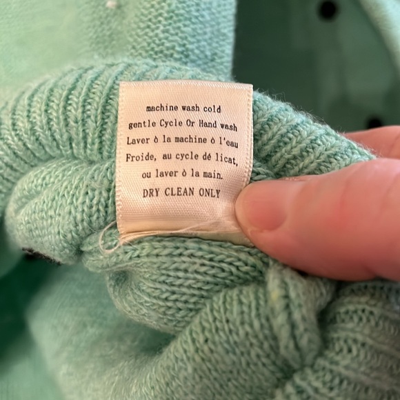 Polka Dot Mint Green Sweater - Picture 5 of 5